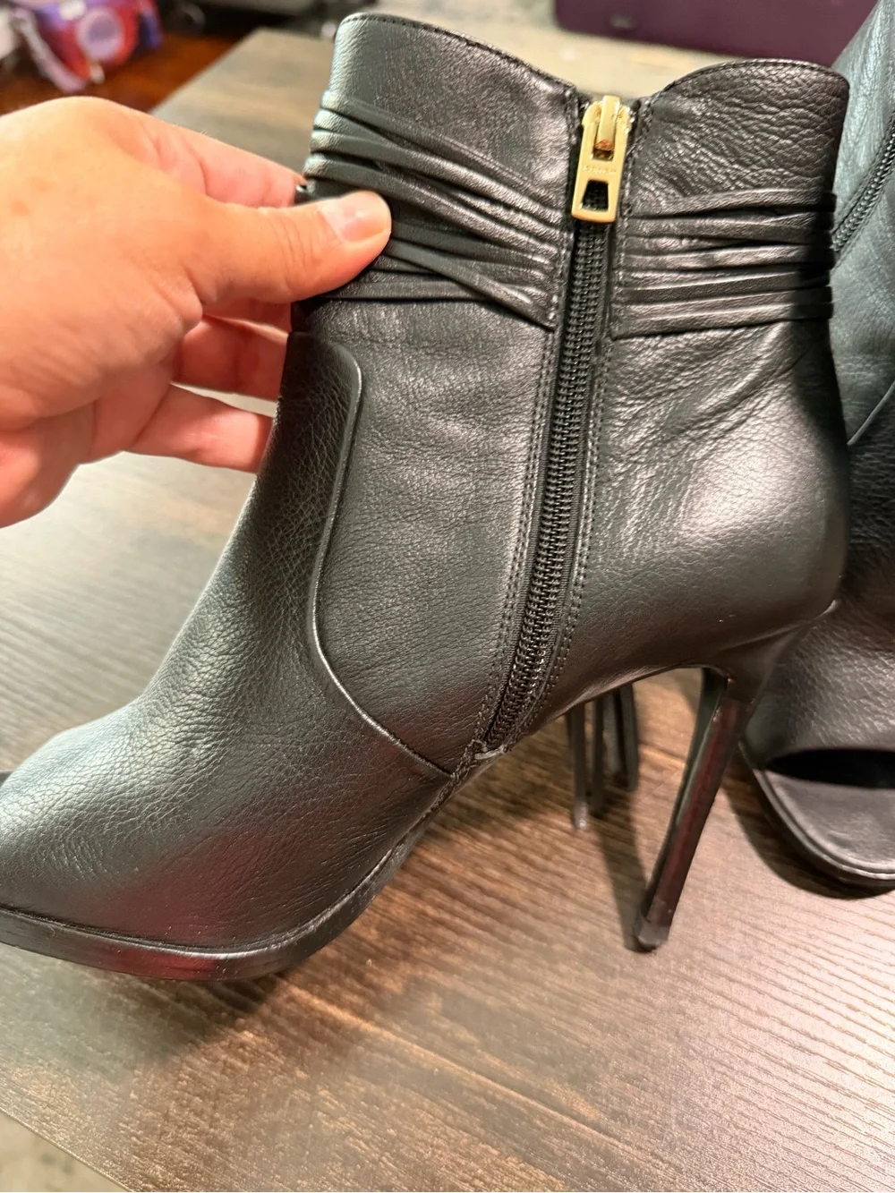 Coach black leather